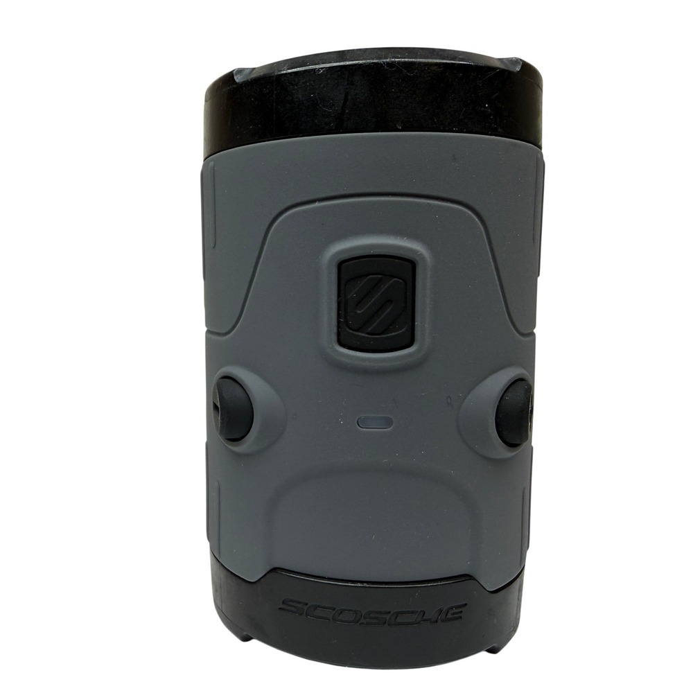 Scosche Portable Bluetooth Speaker Rugged Wireless Audio Grey Black